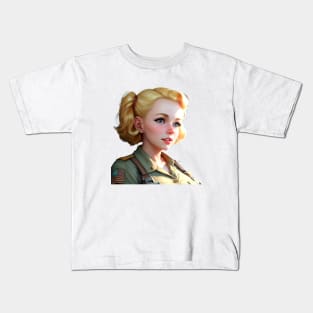 Blonde wwll Kids T-Shirt